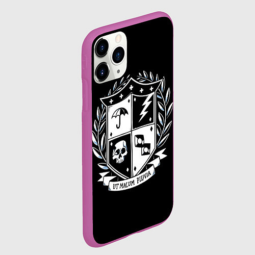 Чехол iPhone 11 Pro матовый Академия Амбрелла / 3D-Фиолетовый – фото 2