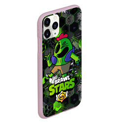 Чехол iPhone 11 Pro матовый Спайк brawl stars Spike, цвет: 3D-розовый — фото 2