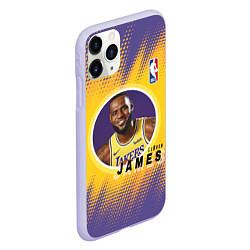 Чехол iPhone 11 Pro матовый LeBron James, цвет: 3D-светло-сиреневый — фото 2