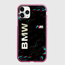 Чехол iPhone 11 Pro матовый BMW, цвет: 3D-малиновый