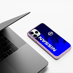 Чехол iPhone 11 Pro матовый NISSAN, цвет: 3D-розовый — фото 2