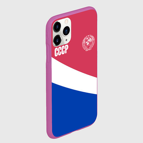 Чехол iPhone 11 Pro матовый СССР / 3D-Фиолетовый – фото 2