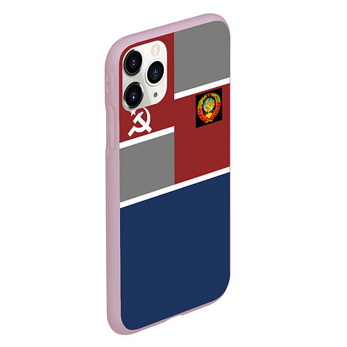 Чехол iPhone 11 Pro матовый СССР / 3D-Розовый – фото 2