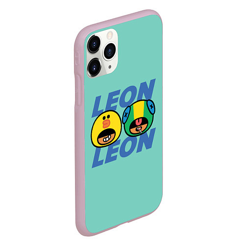 Чехол iPhone 11 Pro матовый Leon and Sally / 3D-Розовый – фото 2