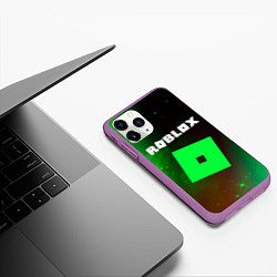 Чехол iPhone 11 Pro матовый ROBLOX РОБЛОКС, цвет: 3D-фиолетовый — фото 2