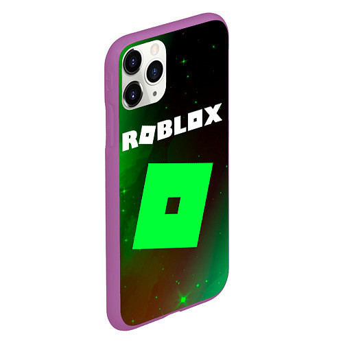 Чехол iPhone 11 Pro матовый ROBLOX РОБЛОКС / 3D-Фиолетовый – фото 2