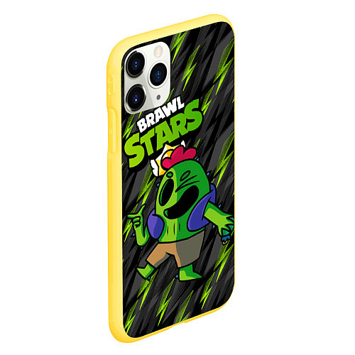 Чехол iPhone 11 Pro матовый Спайк brawl stars Spike / 3D-Желтый – фото 2