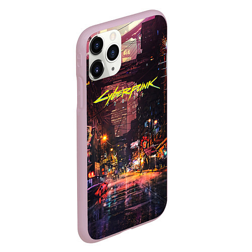 Чехол iPhone 11 Pro матовый CYBERPUNK 2077:КИБЕРПАНК S / 3D-Розовый – фото 2