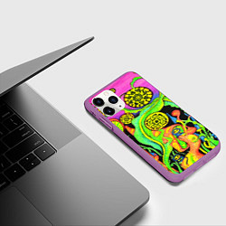 Чехол iPhone 11 Pro матовый КИСЛОТА КИСЛОТНЫЙ, цвет: 3D-фиолетовый — фото 2