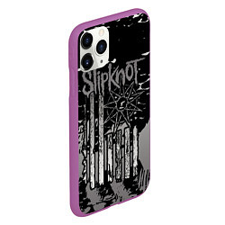 Чехол iPhone 11 Pro матовый Slipknot, цвет: 3D-фиолетовый — фото 2