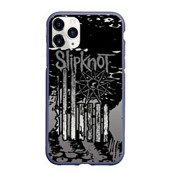 Чехол iPhone 11 Pro матовый Slipknot, цвет: 3D-серый