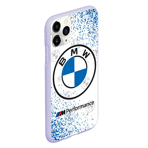 Чехол iPhone 11 Pro матовый BMW БМВ / 3D-Светло-сиреневый – фото 2