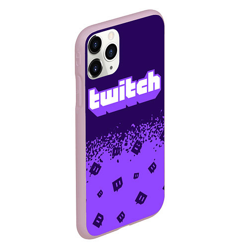 Чехол iPhone 11 Pro матовый TWITCH ТВИЧ / 3D-Розовый – фото 2