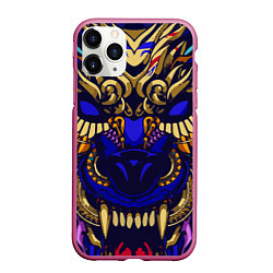 Чехол iPhone 11 Pro матовый Король волков, цвет: 3D-малиновый