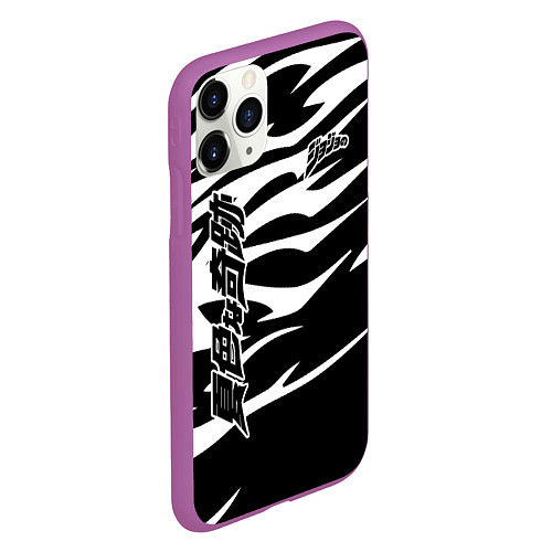 Чехол iPhone 11 Pro матовый JoJo Bizarre Adventure / 3D-Фиолетовый – фото 2