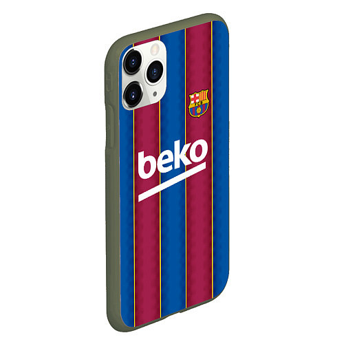 Чехол iPhone 11 Pro матовый FC Barcelona 2021 / 3D-Темно-зеленый – фото 2