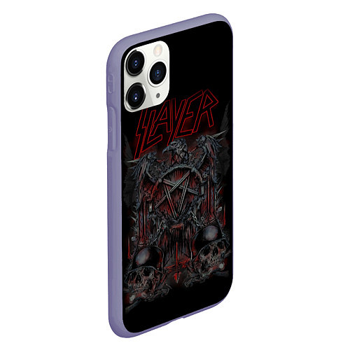 Чехол iPhone 11 Pro матовый Slayer / 3D-Серый – фото 2