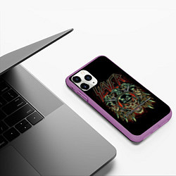 Чехол iPhone 11 Pro матовый Slayer, цвет: 3D-фиолетовый — фото 2