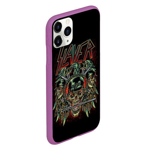 Чехол iPhone 11 Pro матовый Slayer / 3D-Фиолетовый – фото 2