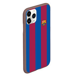Чехол iPhone 11 Pro матовый FC Barcelona 2021, цвет: 3D-коричневый — фото 2