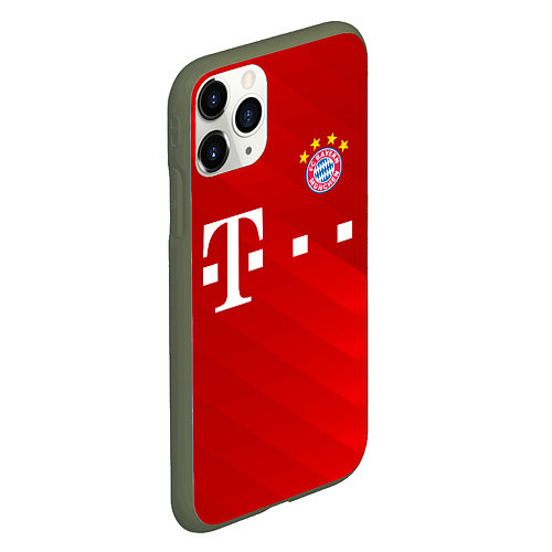 Чехол iPhone 11 Pro матовый FC Bayern Munchen / 3D-Темно-зеленый – фото 2