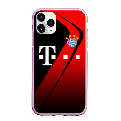 Чехол iPhone 11 Pro матовый FC Bayern Munchen Форма, цвет: 3D-розовый