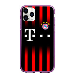 Чехол iPhone 11 Pro матовый FC Bayern Munchen, цвет: 3D-фиолетовый