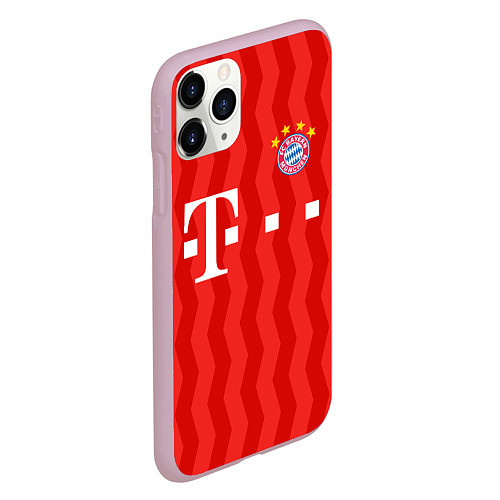 Чехол iPhone 11 Pro матовый FC Bayern Munchen униформа / 3D-Розовый – фото 2