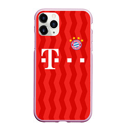 Чехол iPhone 11 Pro матовый FC Bayern Munchen униформа, цвет: 3D-розовый