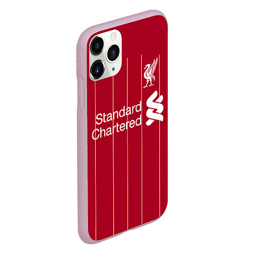 Чехол iPhone 11 Pro матовый Liverpool FC / 3D-Розовый – фото 2