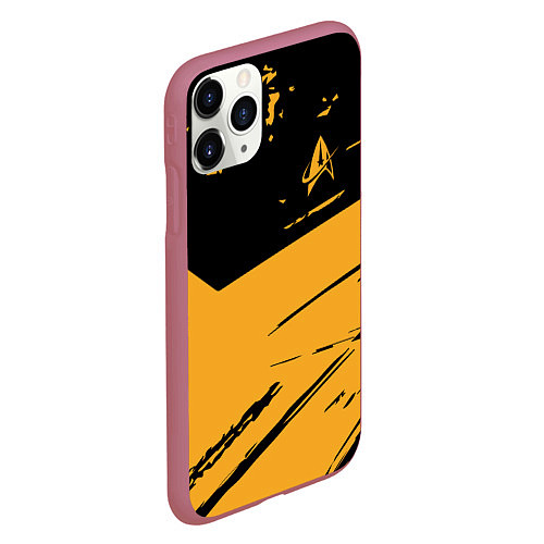 Чехол iPhone 11 Pro матовый Star Trek / 3D-Малиновый – фото 2