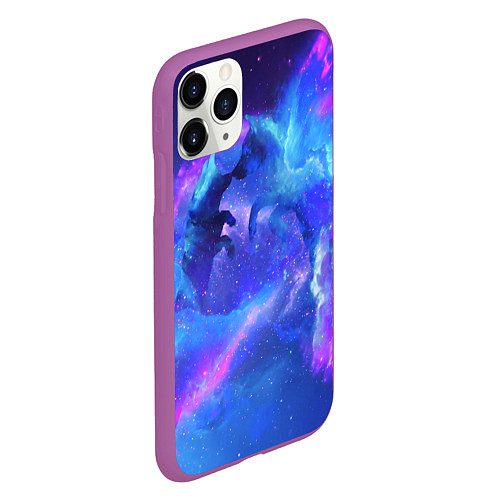 Чехол iPhone 11 Pro матовый ВОЛК D / 3D-Фиолетовый – фото 2