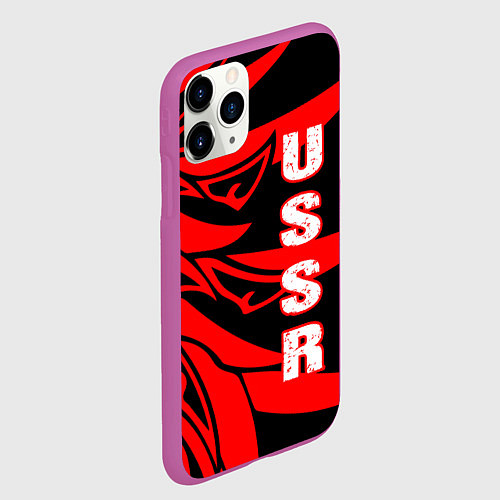 Чехол iPhone 11 Pro матовый USSR / 3D-Фиолетовый – фото 2
