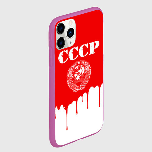 Чехол iPhone 11 Pro матовый СССР / 3D-Фиолетовый – фото 2