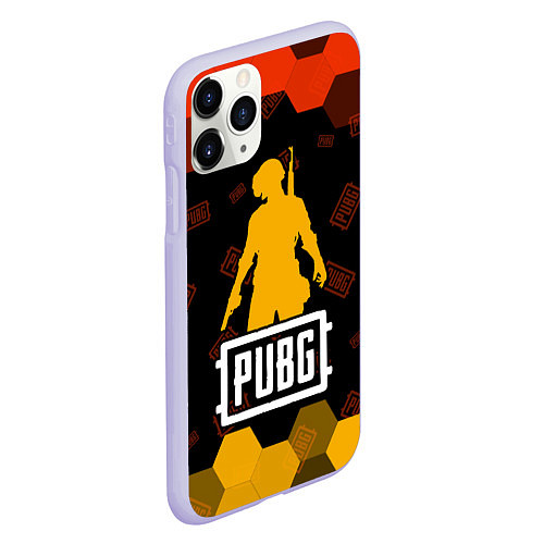 Чехол iPhone 11 Pro матовый PUBG ПАБГ / 3D-Светло-сиреневый – фото 2