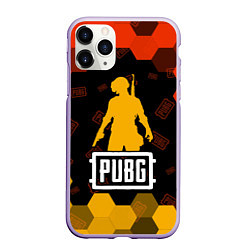 Чехол iPhone 11 Pro матовый PUBG ПАБГ, цвет: 3D-светло-сиреневый