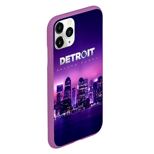 Чехол iPhone 11 Pro матовый Detroit Become Human S / 3D-Фиолетовый – фото 2