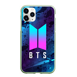 Чехол iPhone 11 Pro матовый BTS БТС, цвет: 3D-салатовый