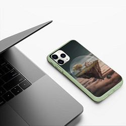 Чехол iPhone 11 Pro матовый Самоизоляция, цвет: 3D-салатовый — фото 2