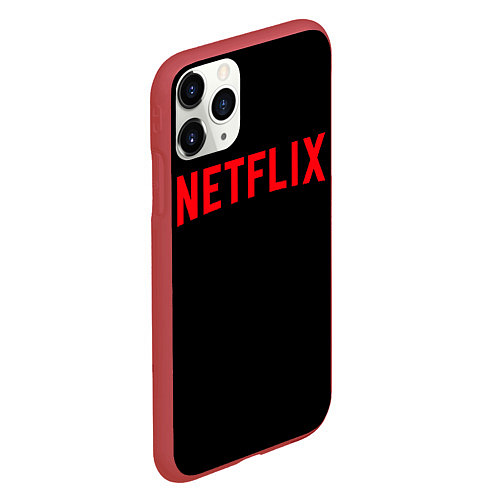 Чехол iPhone 11 Pro матовый NETFLIX / 3D-Красный – фото 2