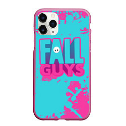 Чехол iPhone 11 Pro матовый Fall Guys: Ultimate Knockout, цвет: 3D-малиновый