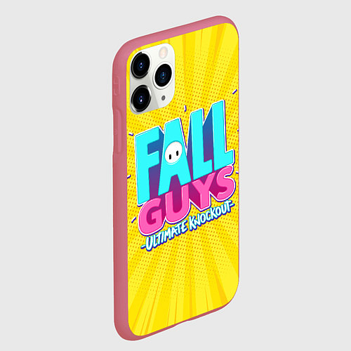 Чехол iPhone 11 Pro матовый Fall Guys / 3D-Малиновый – фото 2