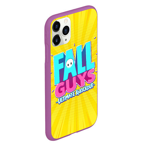 Чехол iPhone 11 Pro матовый Fall Guys / 3D-Фиолетовый – фото 2