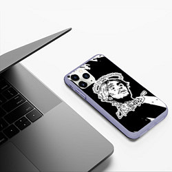 Чехол iPhone 11 Pro матовый Lil Peep, цвет: 3D-светло-сиреневый — фото 2