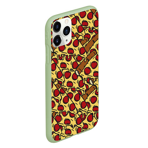 Чехол iPhone 11 Pro матовый ПРАВИЛЬНОЕ ПИТАНИЕ / 3D-Салатовый – фото 2