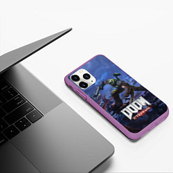 Чехол iPhone 11 Pro матовый Doom Eternal The Ancient Gods, цвет: 3D-фиолетовый — фото 2