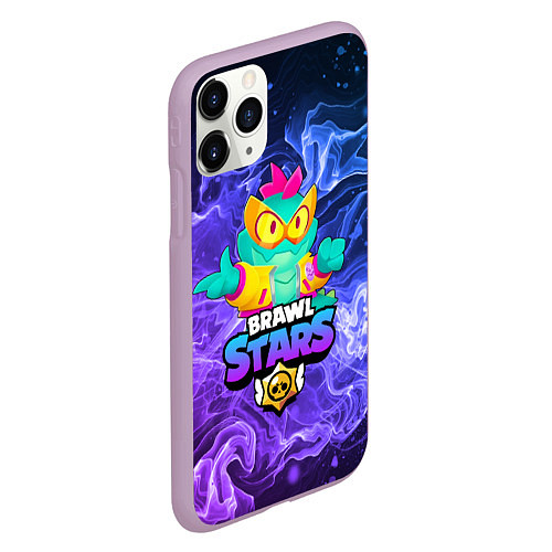 Чехол iPhone 11 Pro матовый BRAWL STARS DEXTER / 3D-Сиреневый – фото 2