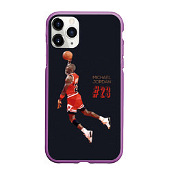 Чехол iPhone 11 Pro матовый MICHAEL JORDAN, цвет: 3D-фиолетовый