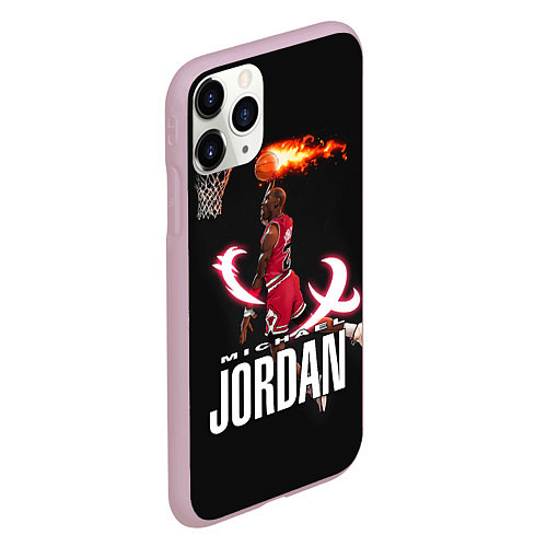 Чехол iPhone 11 Pro матовый MICHAEL JORDAN / 3D-Розовый – фото 2