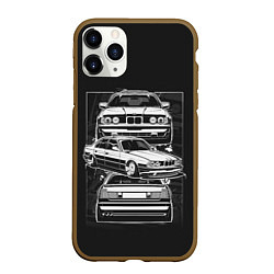 Чехол iPhone 11 Pro матовый BMW, цвет: 3D-коричневый